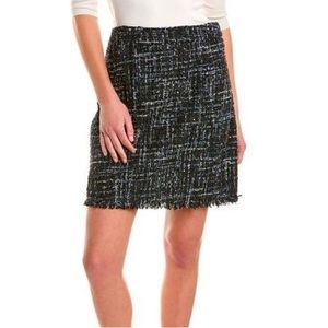 Bagatelle collection, blue/black tweed skirt - size M